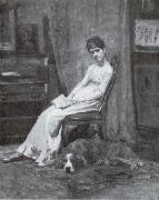 Thomas Eakins, Portrait Einer Dame mit Setter